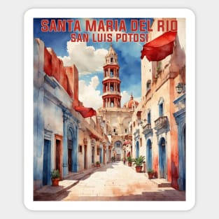 Santa Maria del Rio San Luis Potosi Mexico Vintage Tourism Travel Sticker